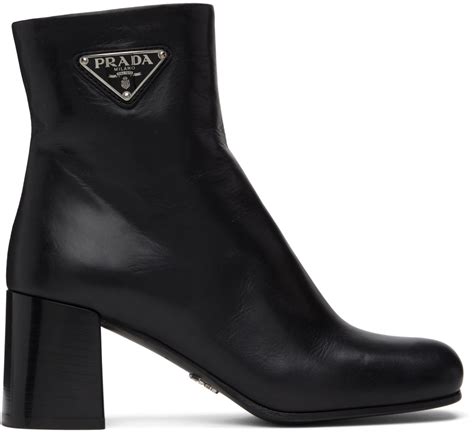 prada blue leather|Prada black leather boots.